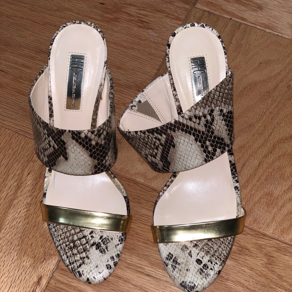 Inc Python Heel Mules - image 7